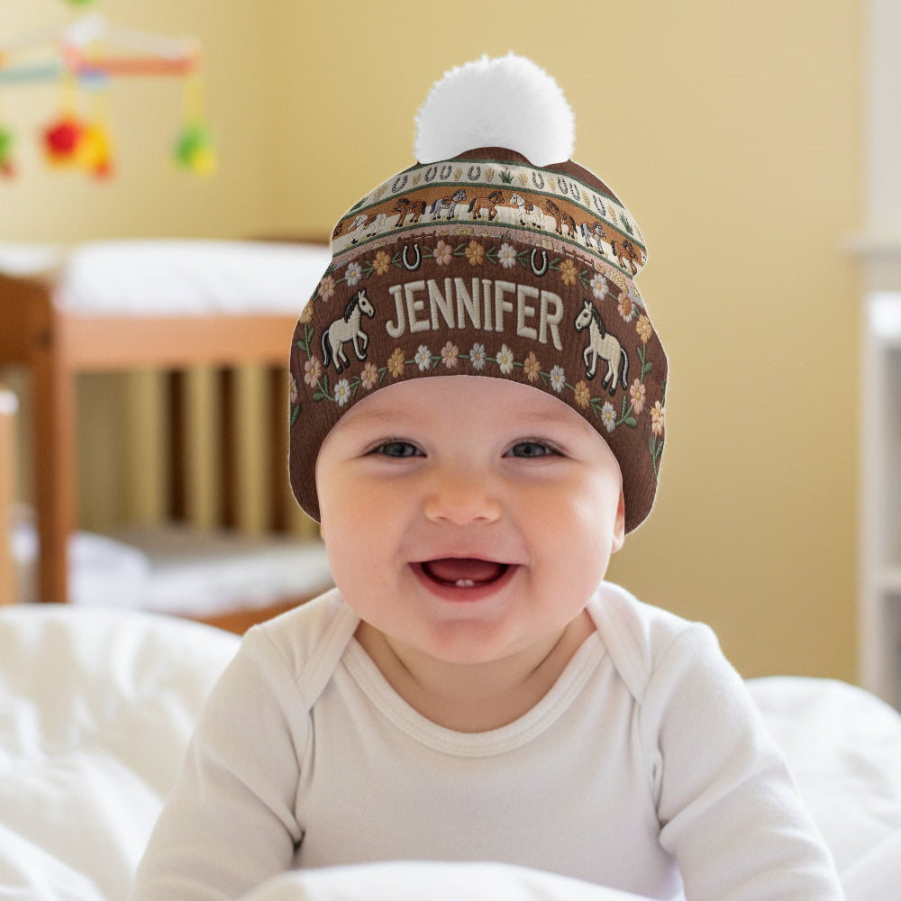 J'adore les chevaux - Bonnet personnalisé pour les amoureux des chevaux