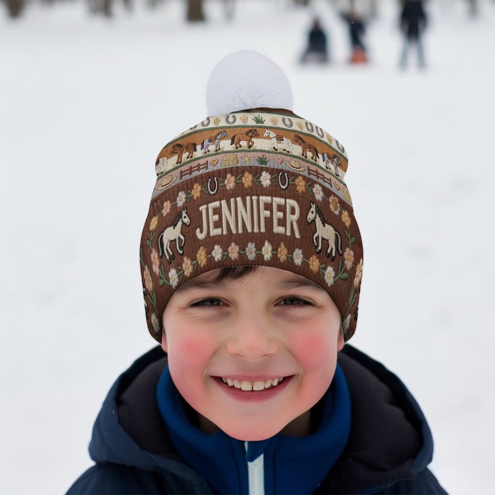 J'adore les chevaux - Bonnet personnalisé pour les amoureux des chevaux