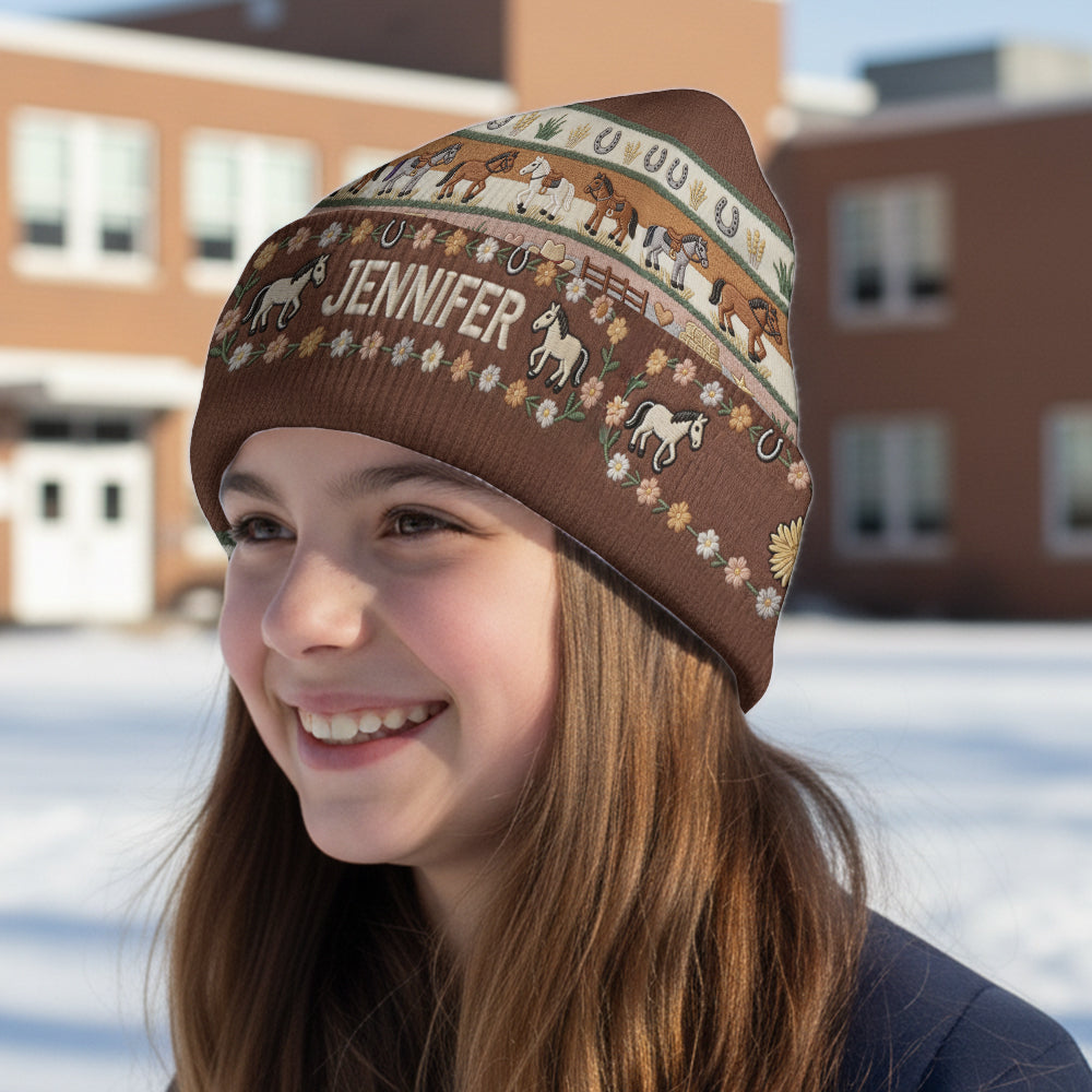 J'adore les chevaux - Bonnet personnalisé pour les amoureux des chevaux
