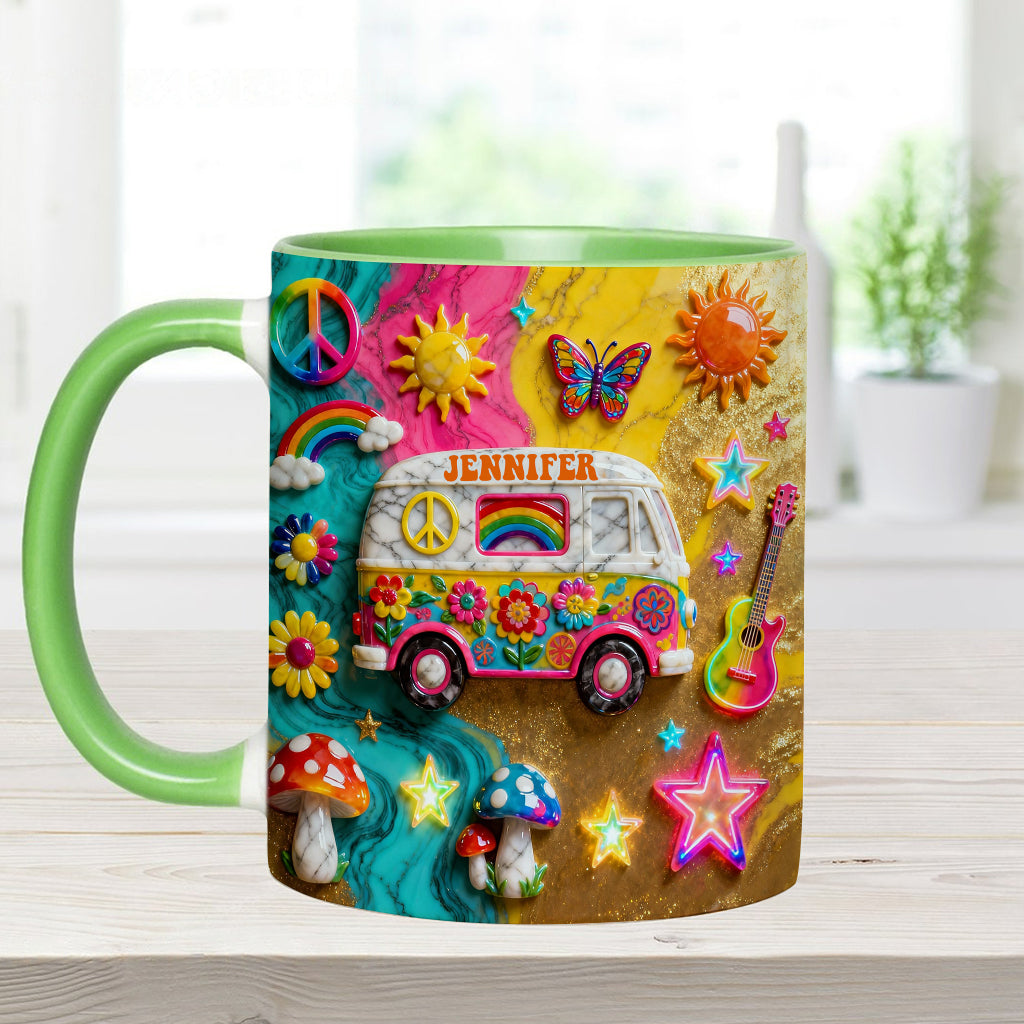 Hippie Souls - Personalized Hippie Accent Mug & Coaster
