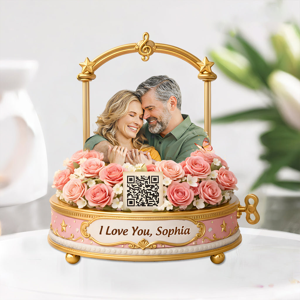 Couple Music Box - Personalized Couple Custom Shaped Acrylic Plaque