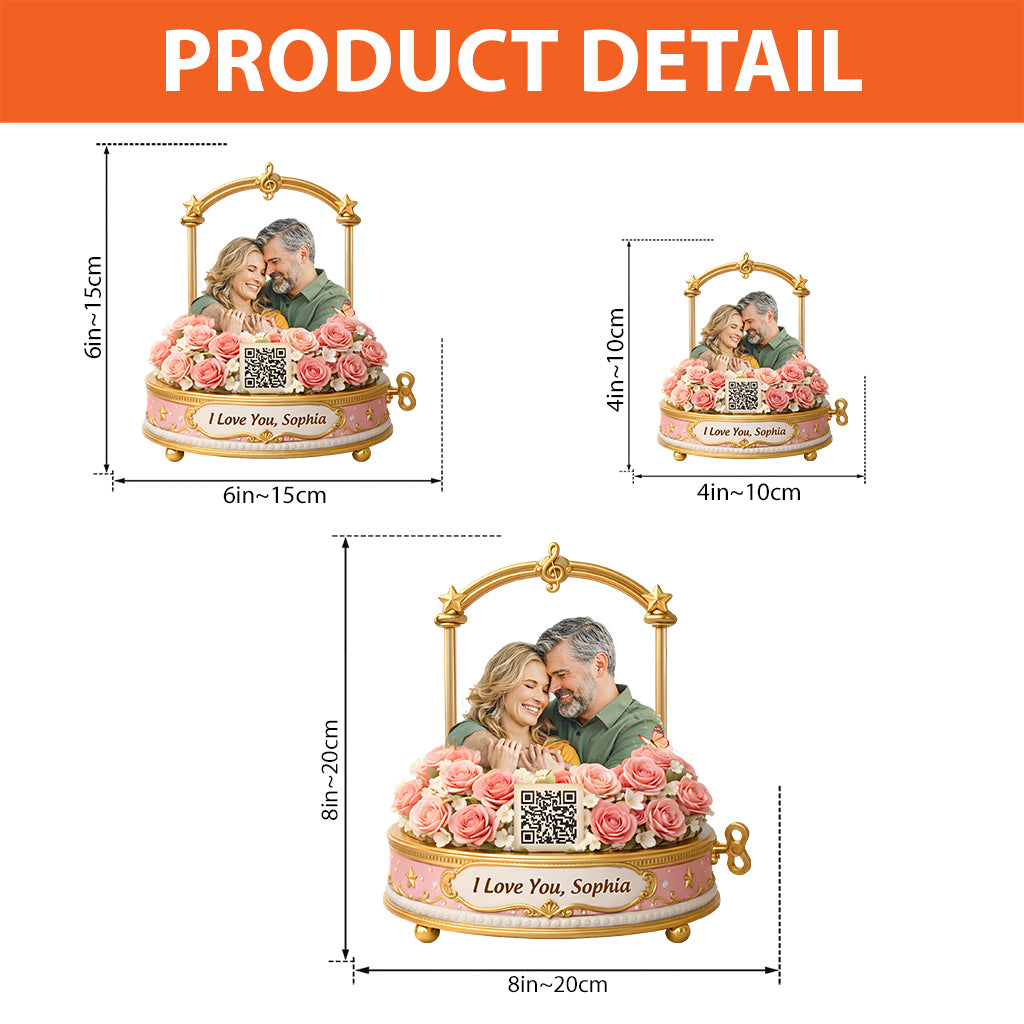 Couple Music Box - Personalized Couple Custom Shaped Acrylic Plaque