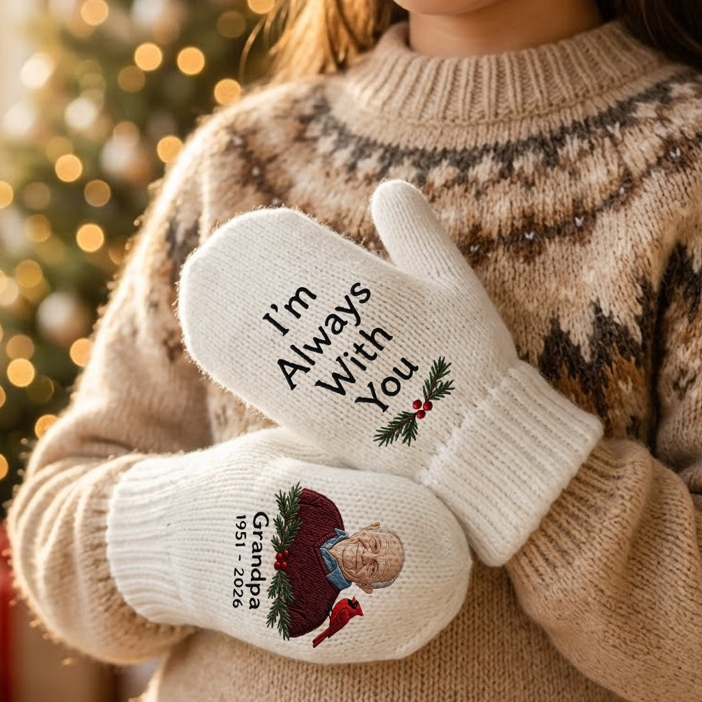 Warmth From Heaven - Personalized Memorial Knitted Mittens