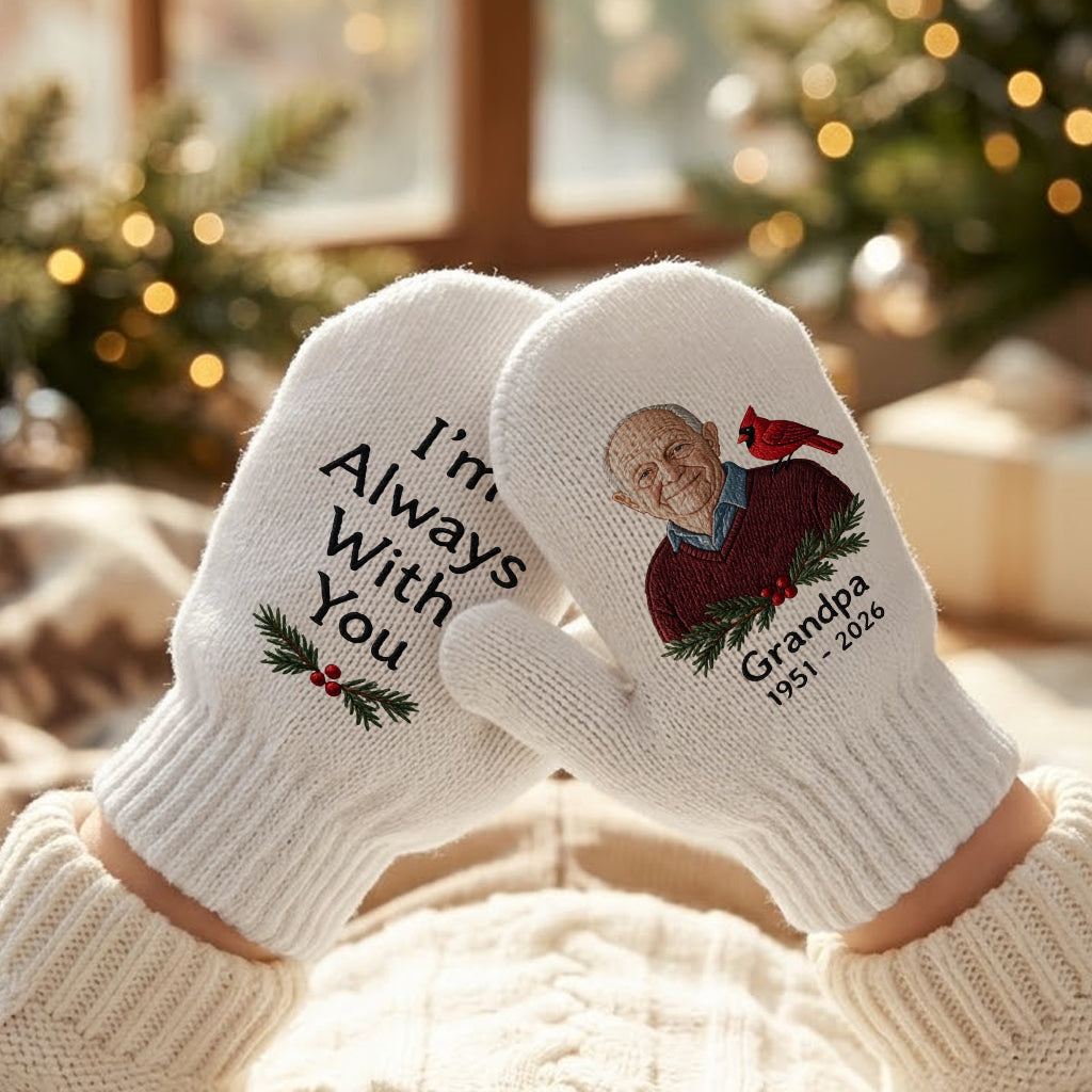 Warmth From Heaven - Personalized Memorial Knitted Mittens