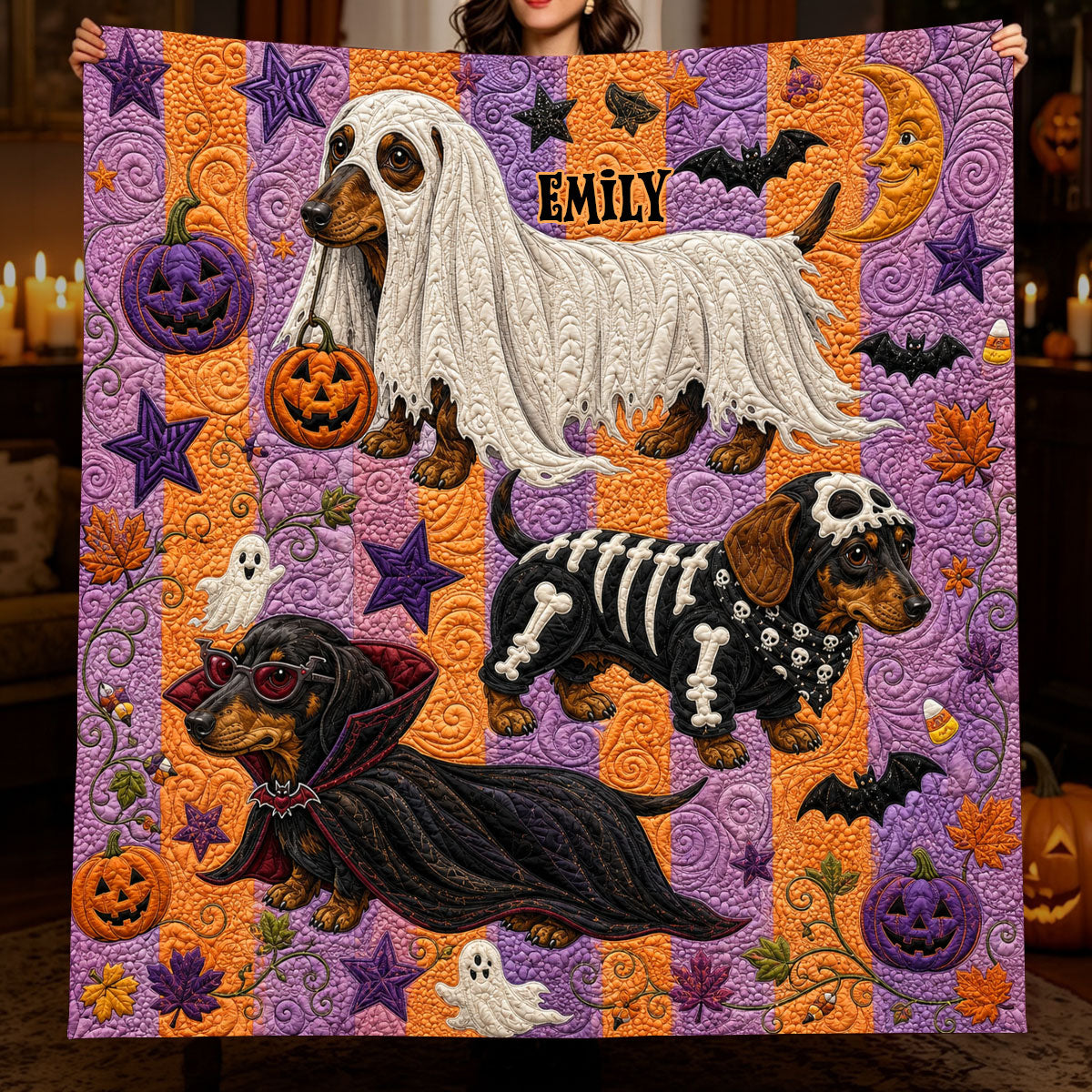 Love Dachshunds - Personalized Dachshund Blanket