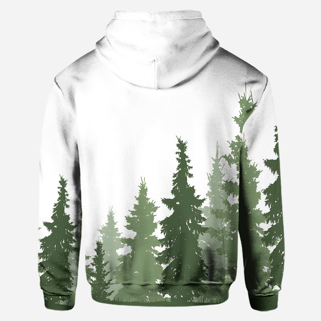 Et je m'enfonce dans la forêt - Sweat à capuche et legging de camping personnalisés