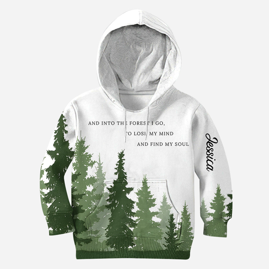Et je m'enfonce dans la forêt - Sweat à capuche et legging de camping personnalisés