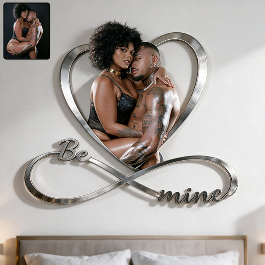 Cœur d'Amour Épicé Éternel - Enseigne Métallique Découpée Personnalisée en 3D