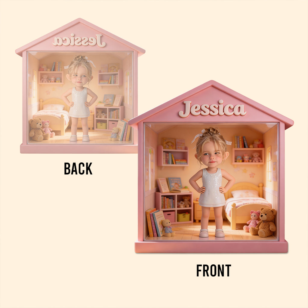 Maison d'enfant - Plaque acrylique personnalisée en forme d'enfant