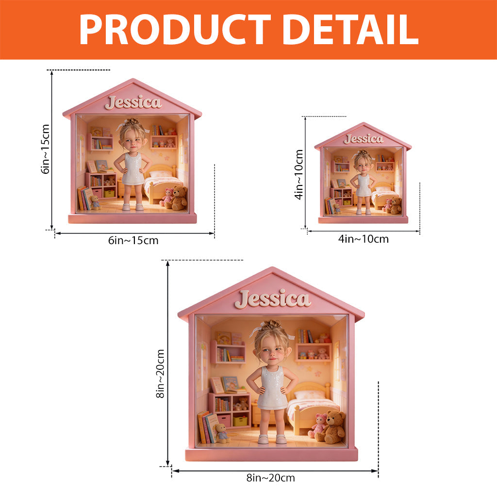 Maison d'enfant - Plaque acrylique personnalisée en forme d'enfant