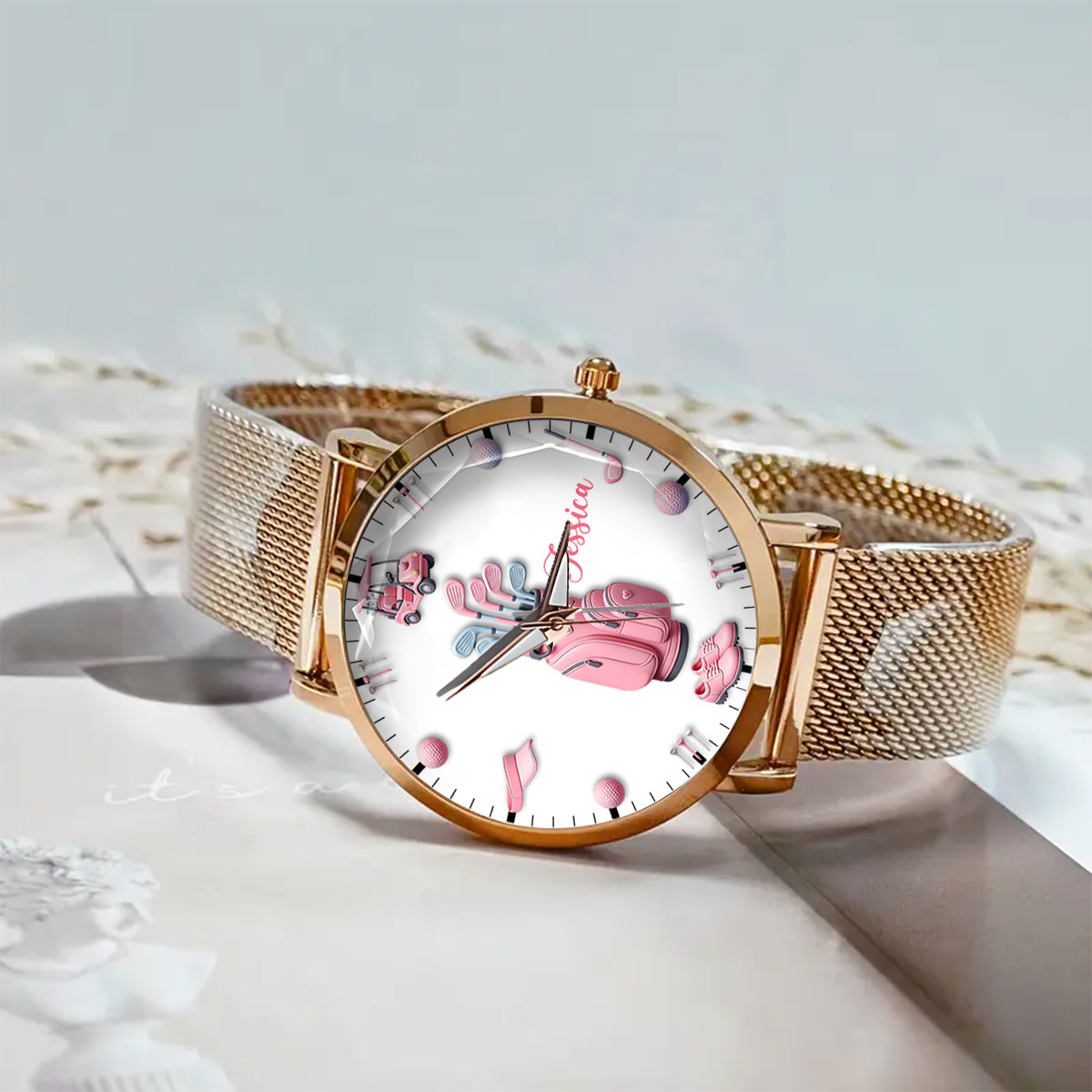 Montre-bracelet personnalisée pour femme Love Golf - Golf 