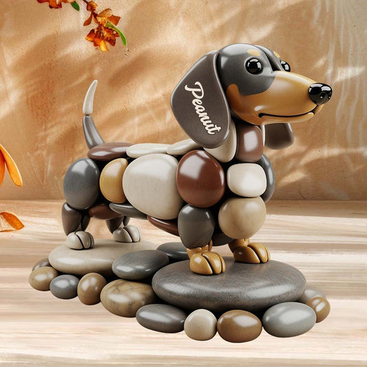 Cadeau pour les amoureux des chiens - Plaque acrylique personnalisée en forme de chien
