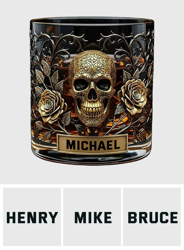 Verre à whisky Skull Gothic - Mon spiritueux préféré : le whisky - Verre à whisky personnalisé Skull Gothic