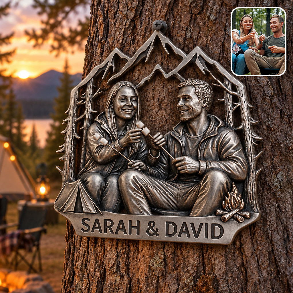 Camping Together - Personalized Camping 3D Printed Cut Metal Sign