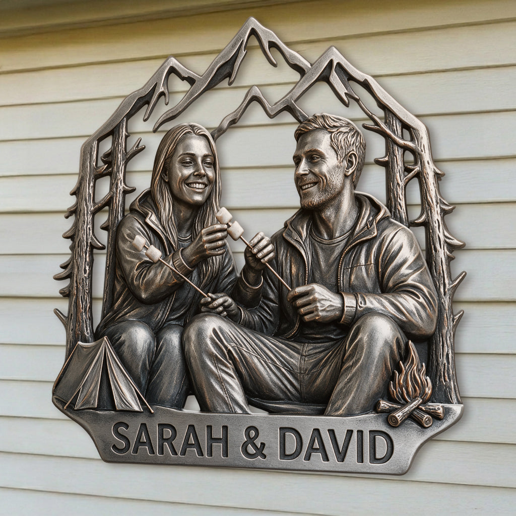 Camping Together - Personalized Camping 3D Printed Cut Metal Sign