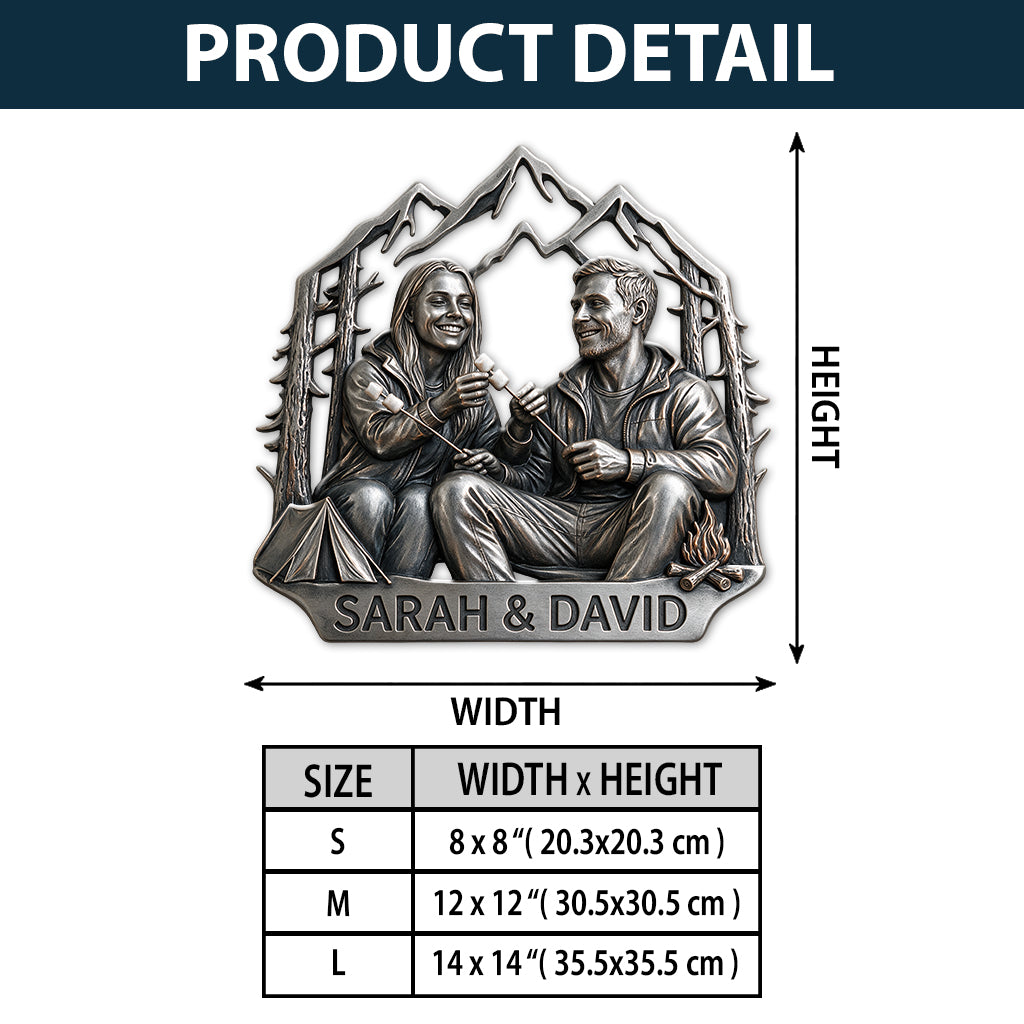 Camping Together - Personalized Camping 3D Printed Cut Metal Sign