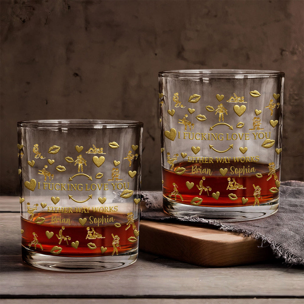 Je t'aime - Verre à whisky personnalisé pour couple