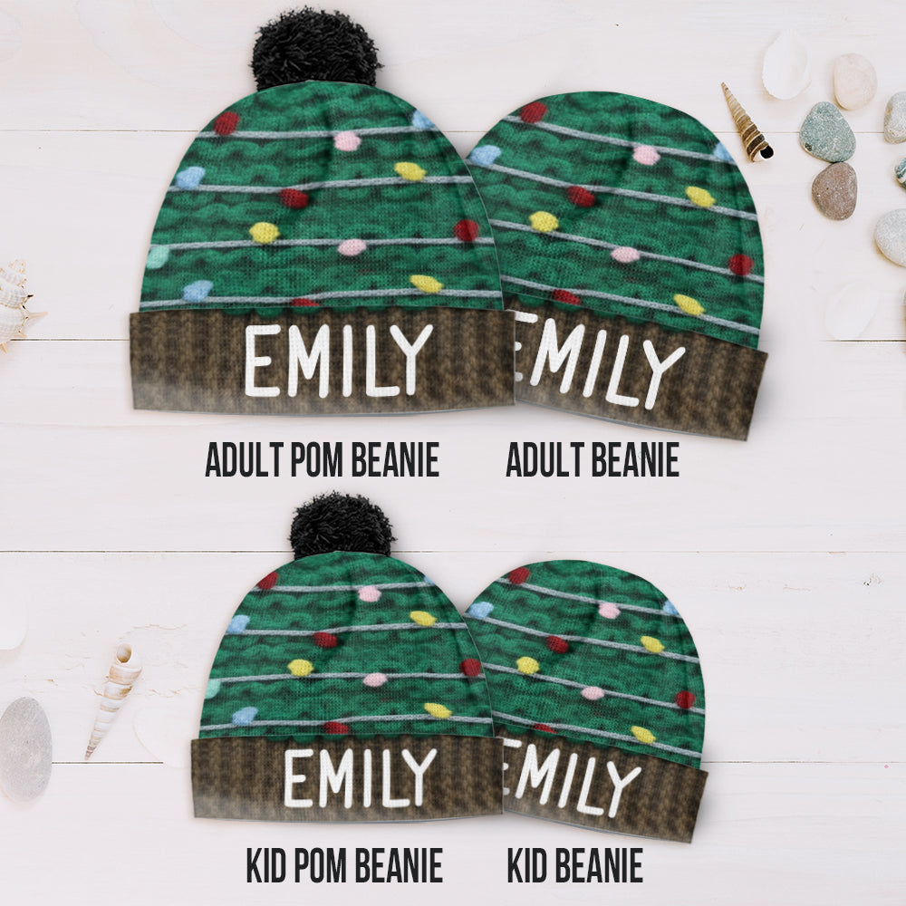 Joli sapin de Noël - Bonnet familial personnalisé