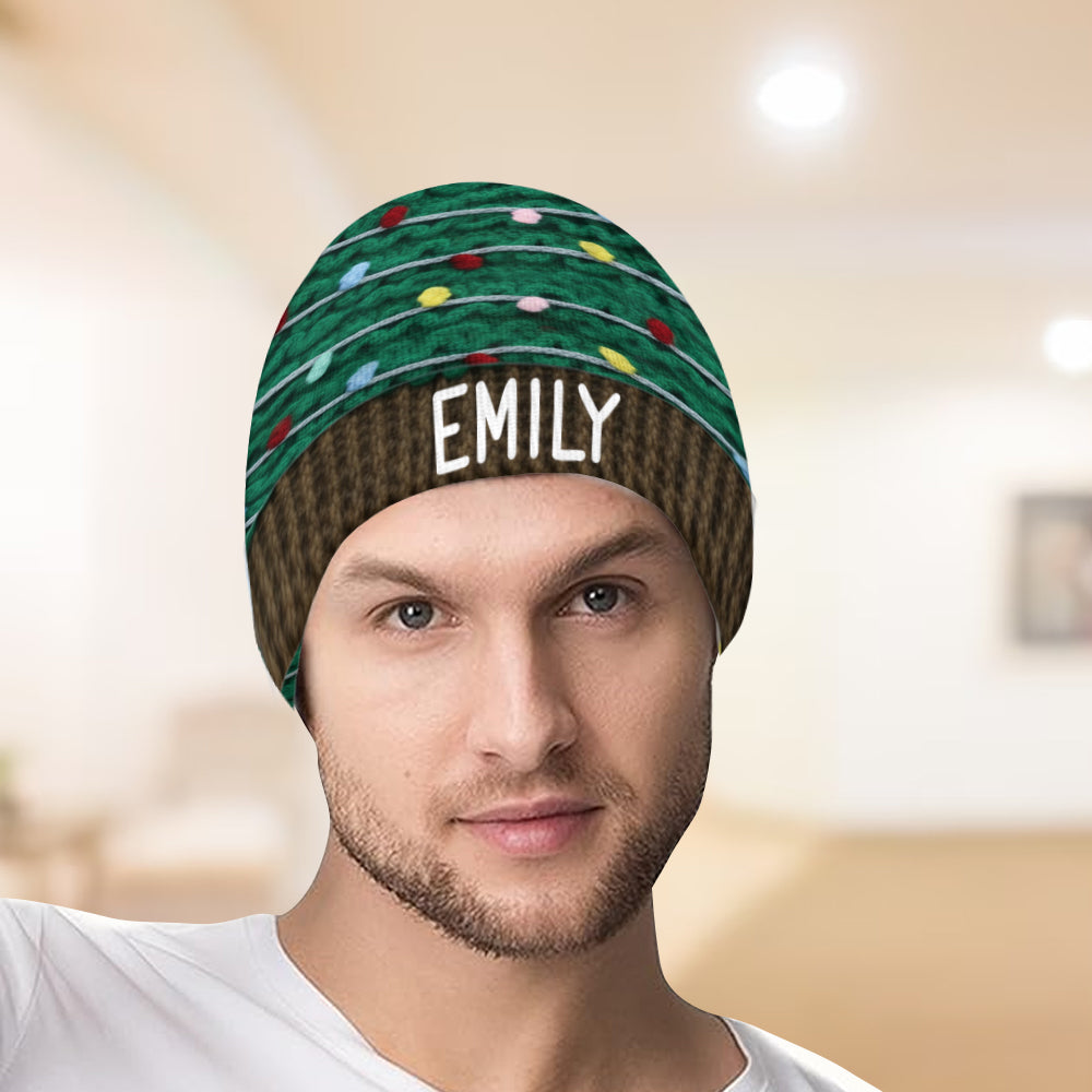 Joli sapin de Noël - Bonnet familial personnalisé