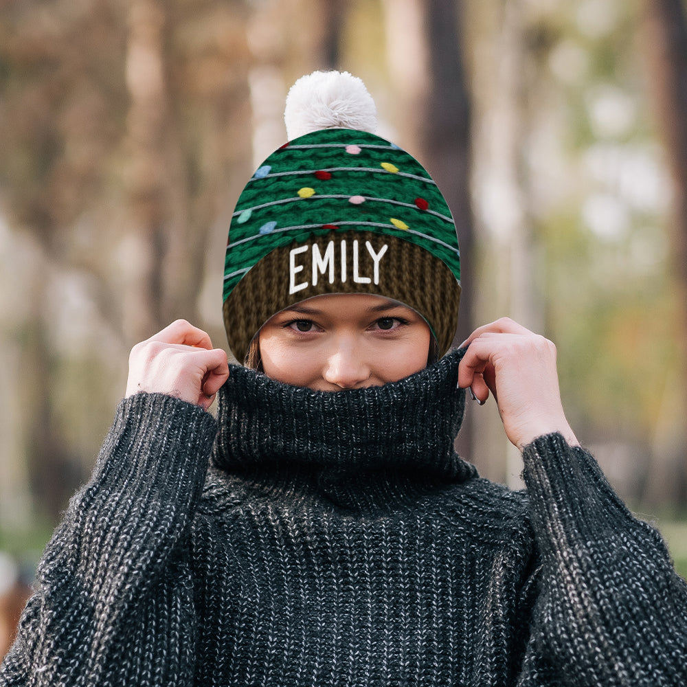 Joli sapin de Noël - Bonnet familial personnalisé