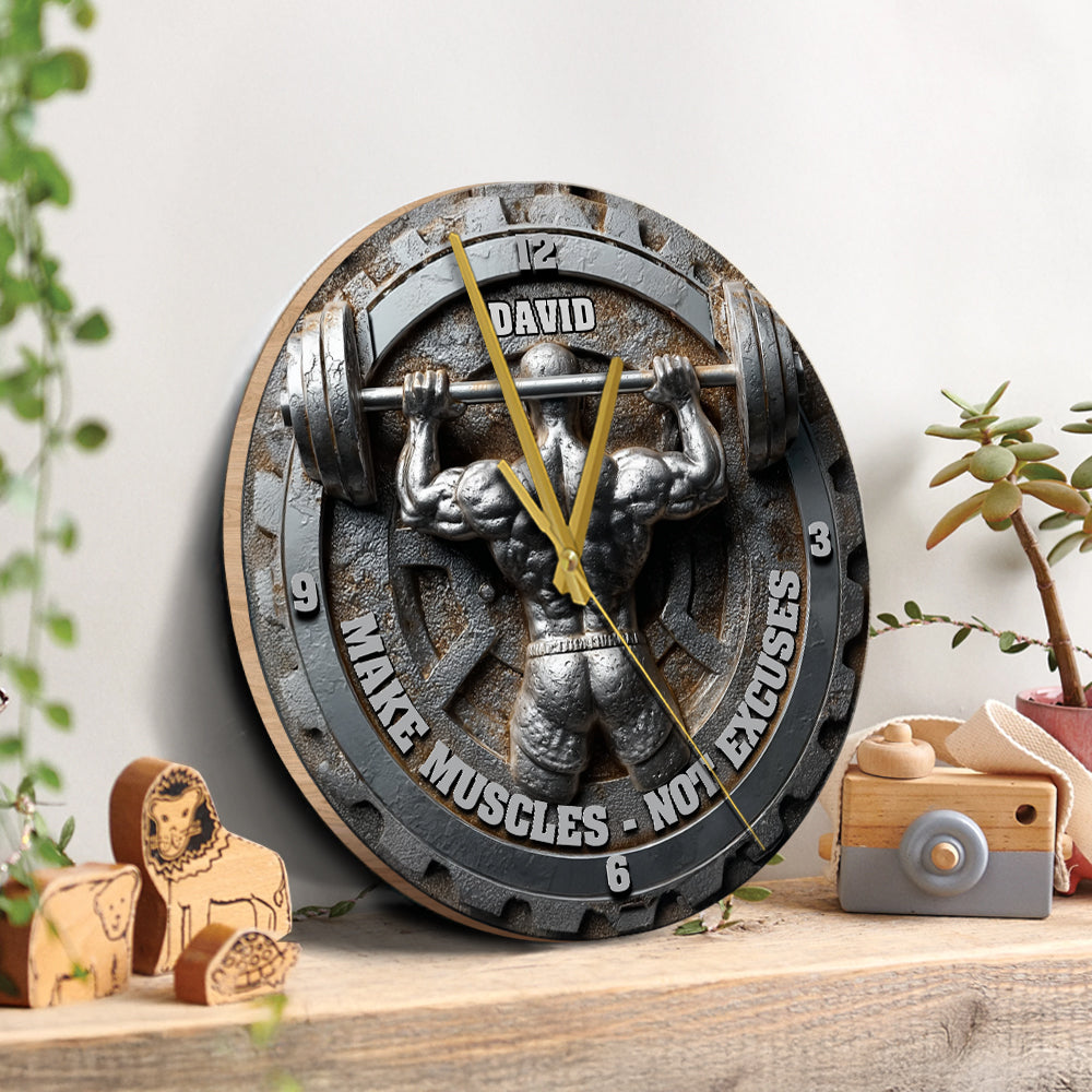 Pas de levage, pas de cadeau - Horloge murale de fitness personnalisée