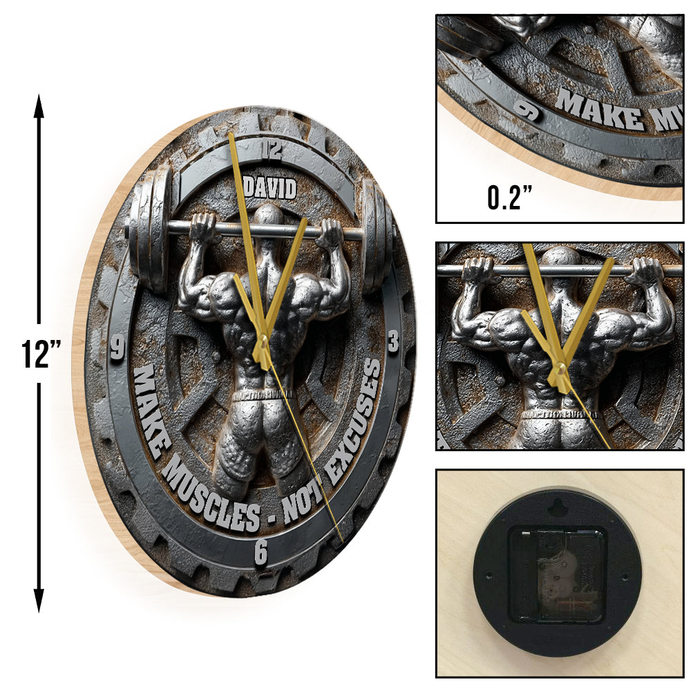 Pas de levage, pas de cadeau - Horloge murale de fitness personnalisée