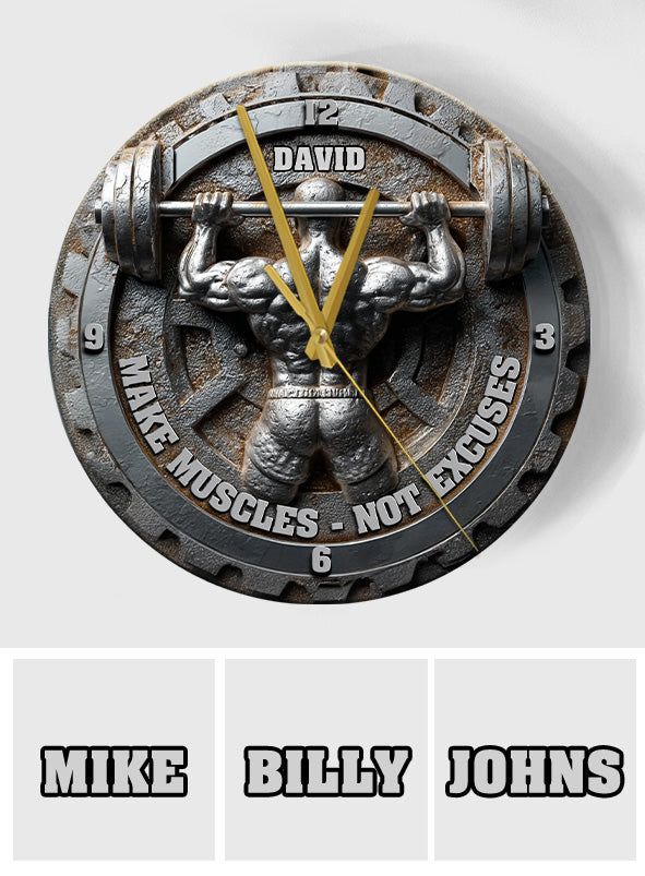Pas de levage, pas de cadeau - Horloge murale de fitness personnalisée