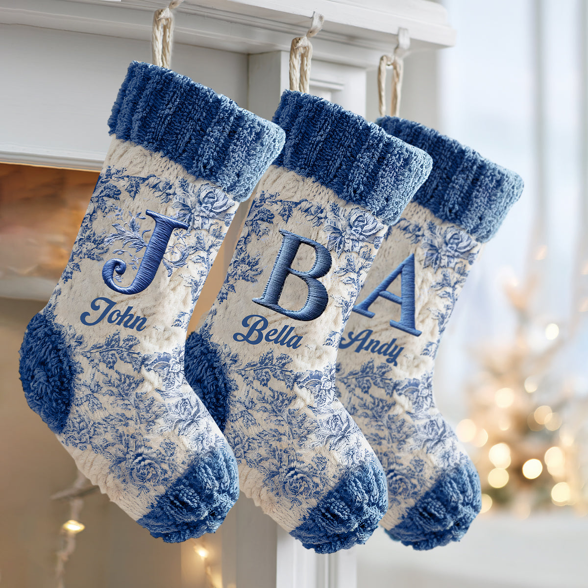 Our Family - Personalized Family Shaped Christmas Stocking