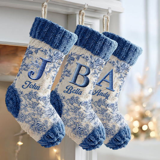 Our Family - Personalized Family Shaped Christmas Stocking