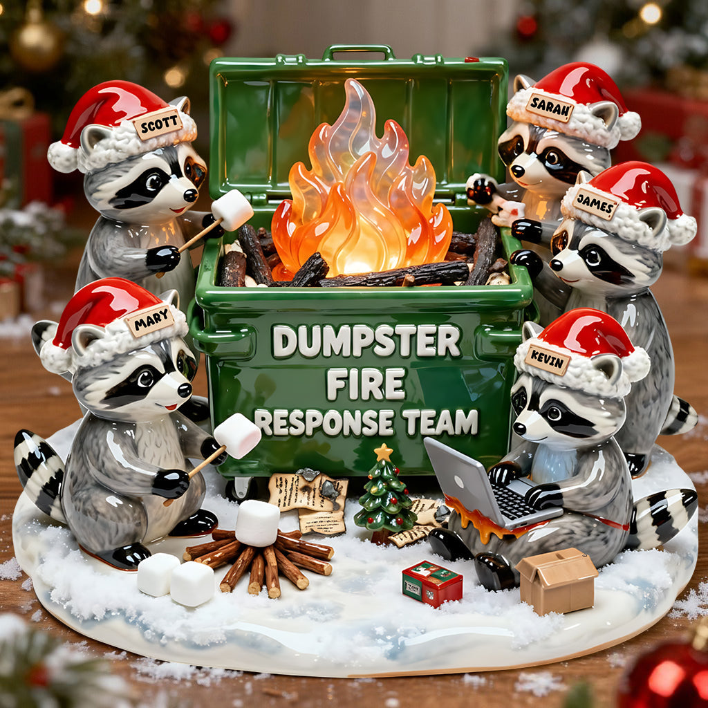 Dumpster Fire Response Team - Personalized Corworker Custom Shaped Acrylic Plaque
