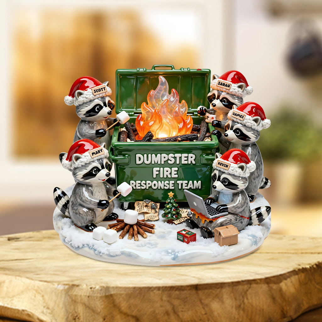 Dumpster Fire Response Team - Personalized Corworker Custom Shaped Acrylic Plaque