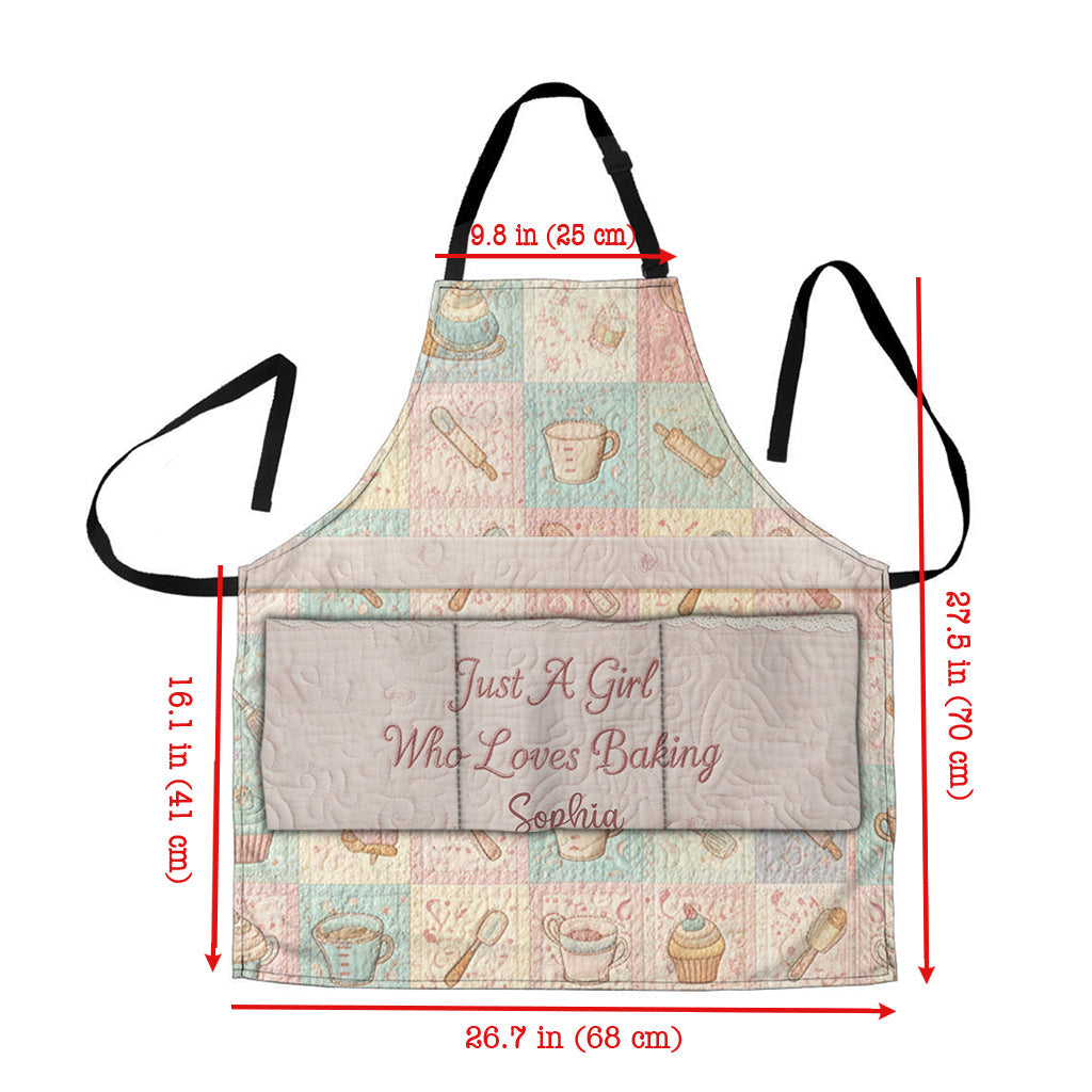 Just A Girl Who Loves Baking - Personalized Baking Apron