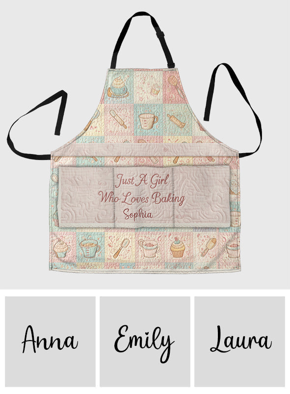 Just A Girl Who Loves Baking - Personalized Baking Apron