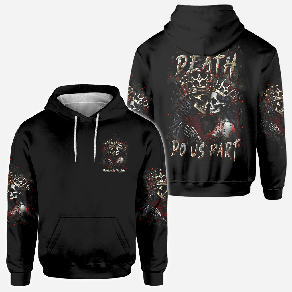 Till Death Do Us Part - Personalized Couple All Over Shirt