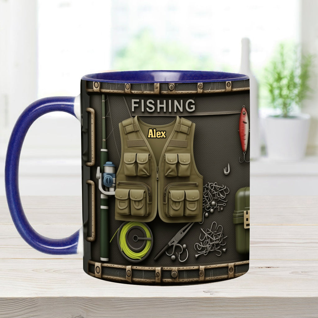 Mug personnalisé « Passionné de pêche »