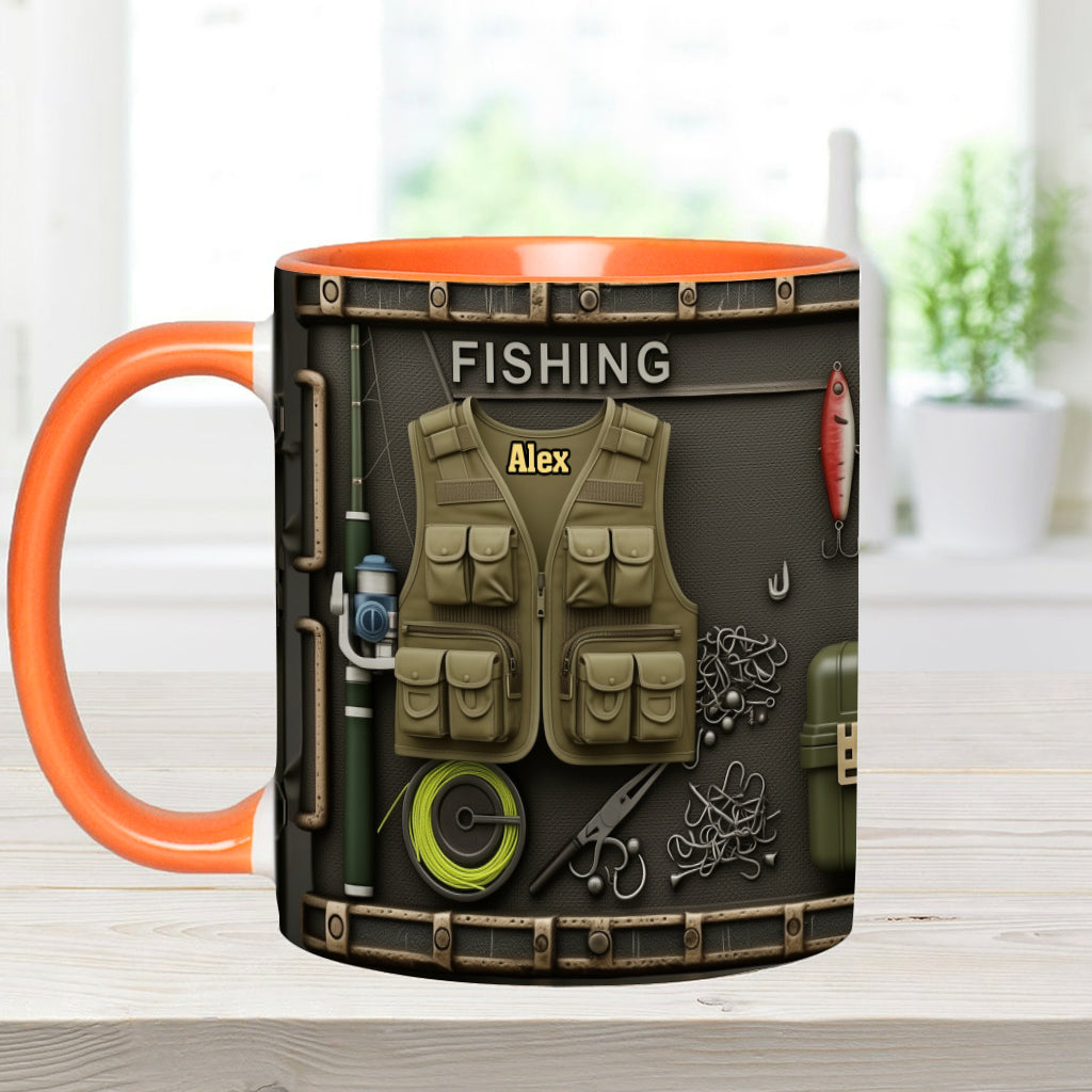 Mug personnalisé « Passionné de pêche »
