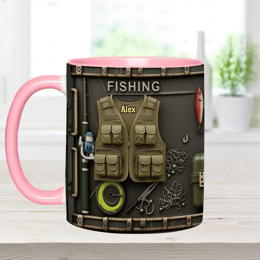 Mug personnalisé « Passionné de pêche »