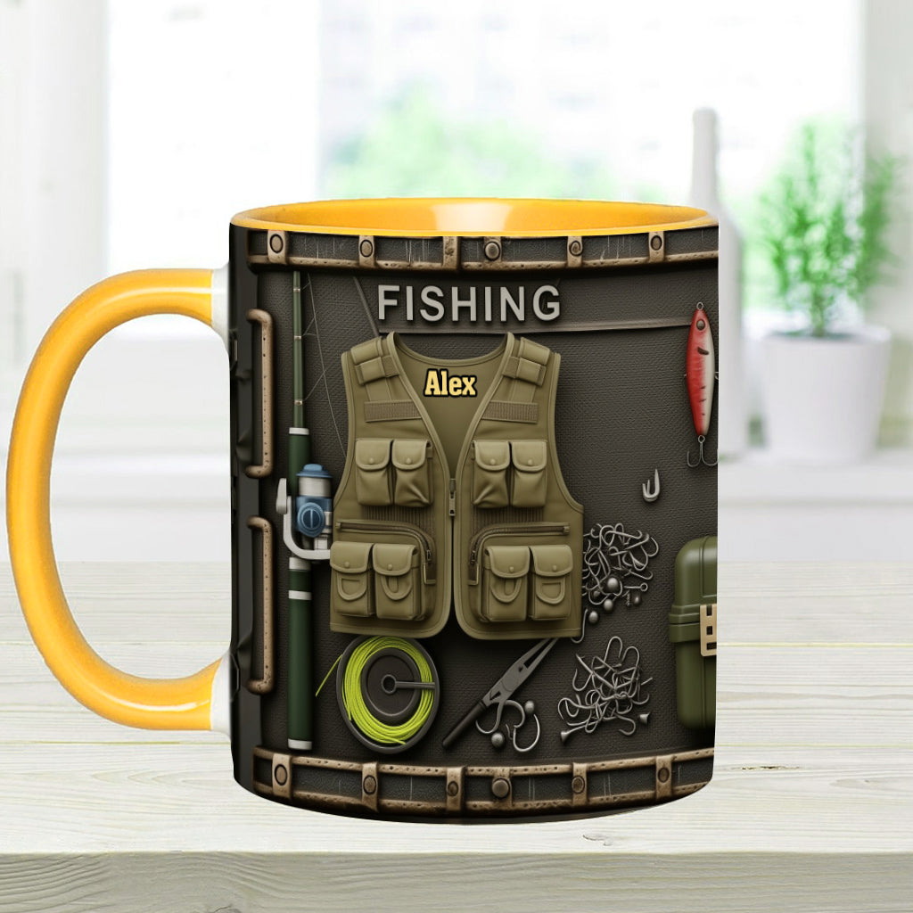 Mug personnalisé « Passionné de pêche »