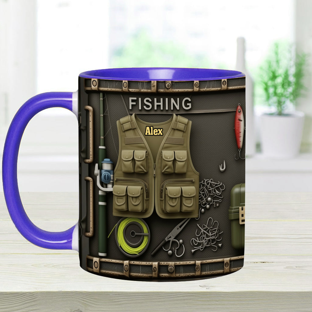 Mug personnalisé « Passionné de pêche »