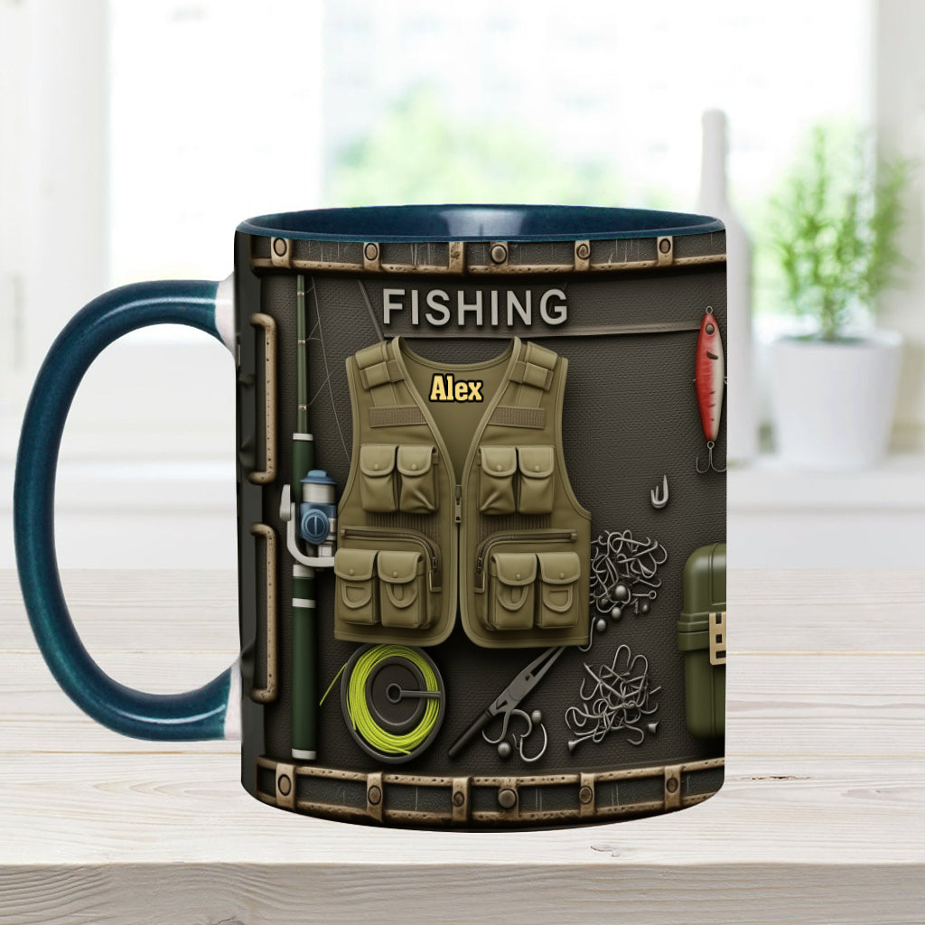 Mug personnalisé « Passionné de pêche »