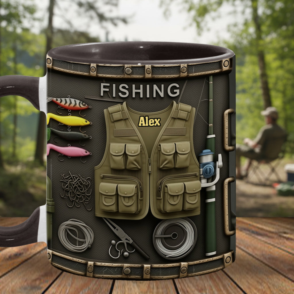 Mug personnalisé « Passionné de pêche »