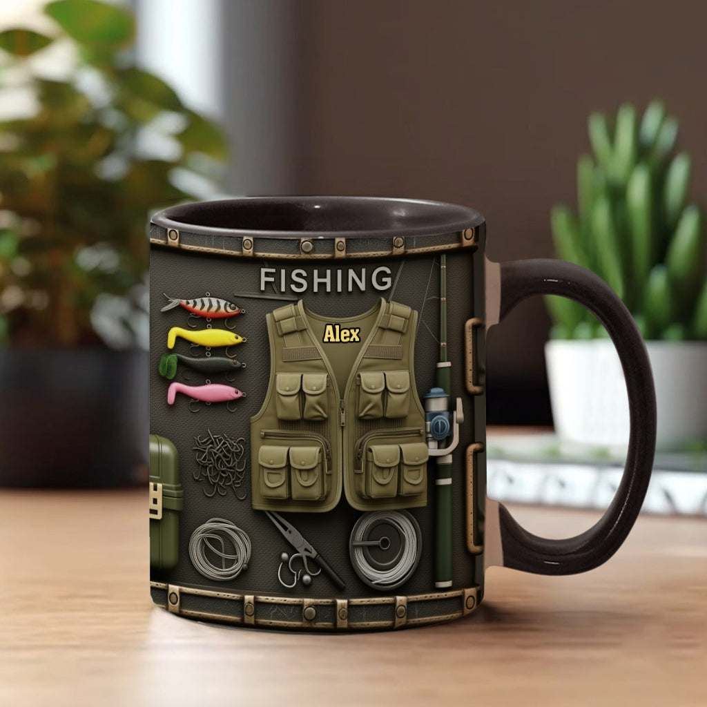 Mug personnalisé « Passionné de pêche »