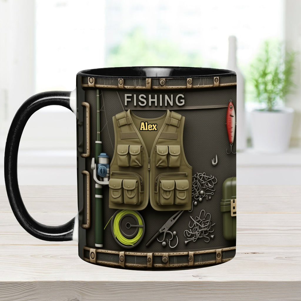 Mug personnalisé « Passionné de pêche »