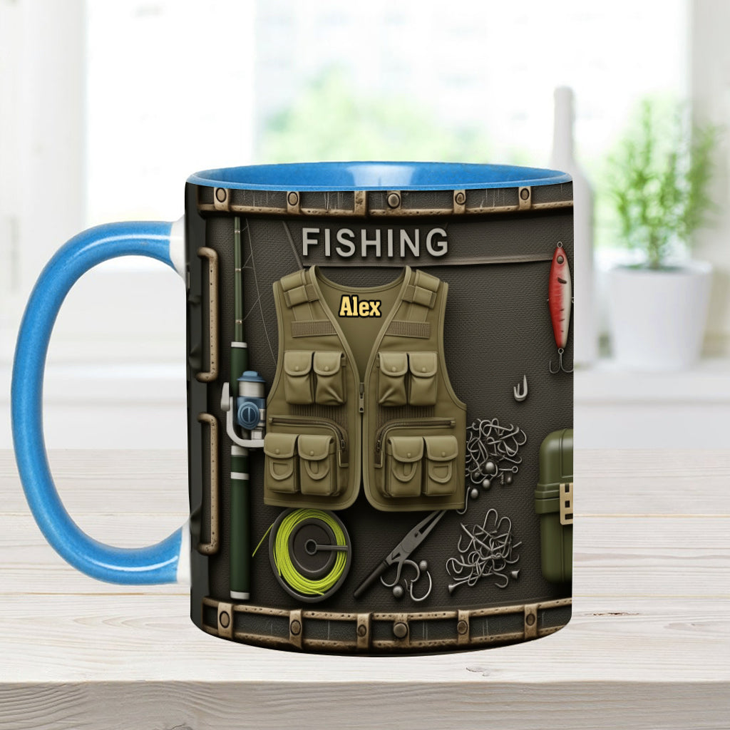 Mug personnalisé « Passionné de pêche »