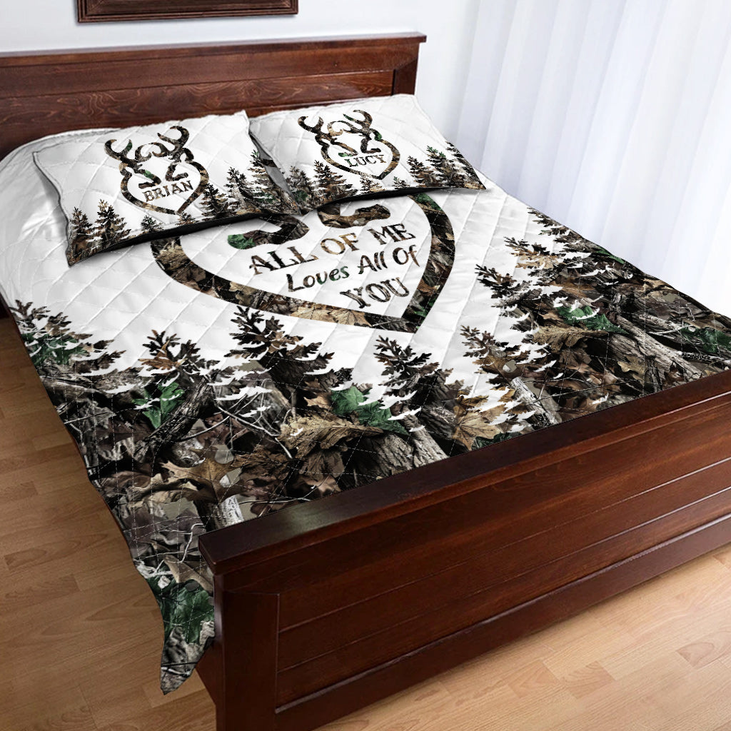God Knows You Need Me - Personalized Hunting Quilt Set