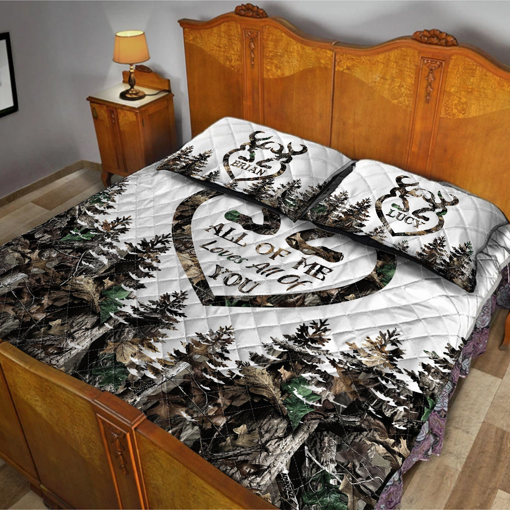 God Knows You Need Me - Personalized Hunting Quilt Set