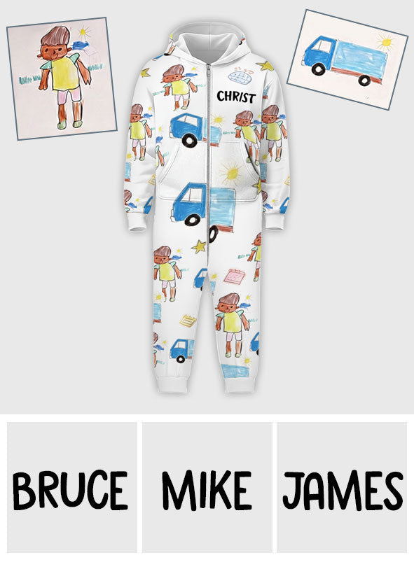 Dessins pour enfants - Combinaison à capuche personnalisée pour enfant