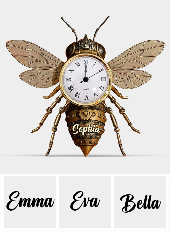 Bee Lovers - Personalized Bee Acrylic Clock Plaque