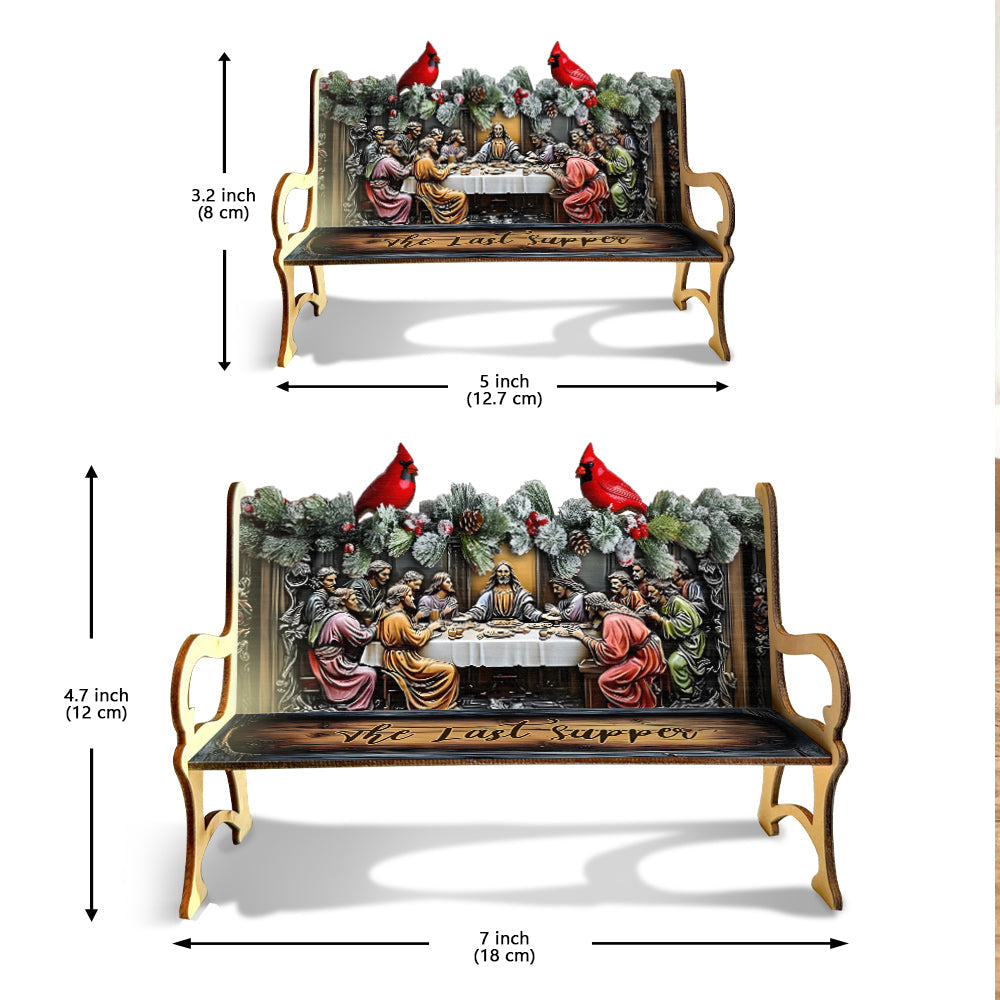 The Last Supper - Personalized Christian Wooden Bench