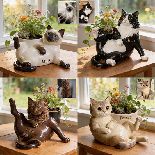 Custom Any Photo - Personalized Cat Acrylic Pot